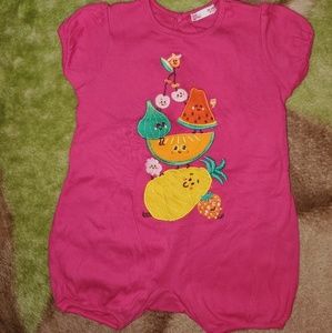Adorable hot pink baby romper